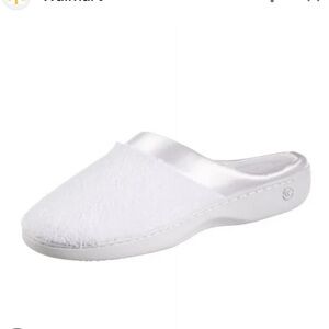 NWT Isotoner Microterry Pillowstep Slippers with Satin Cuff